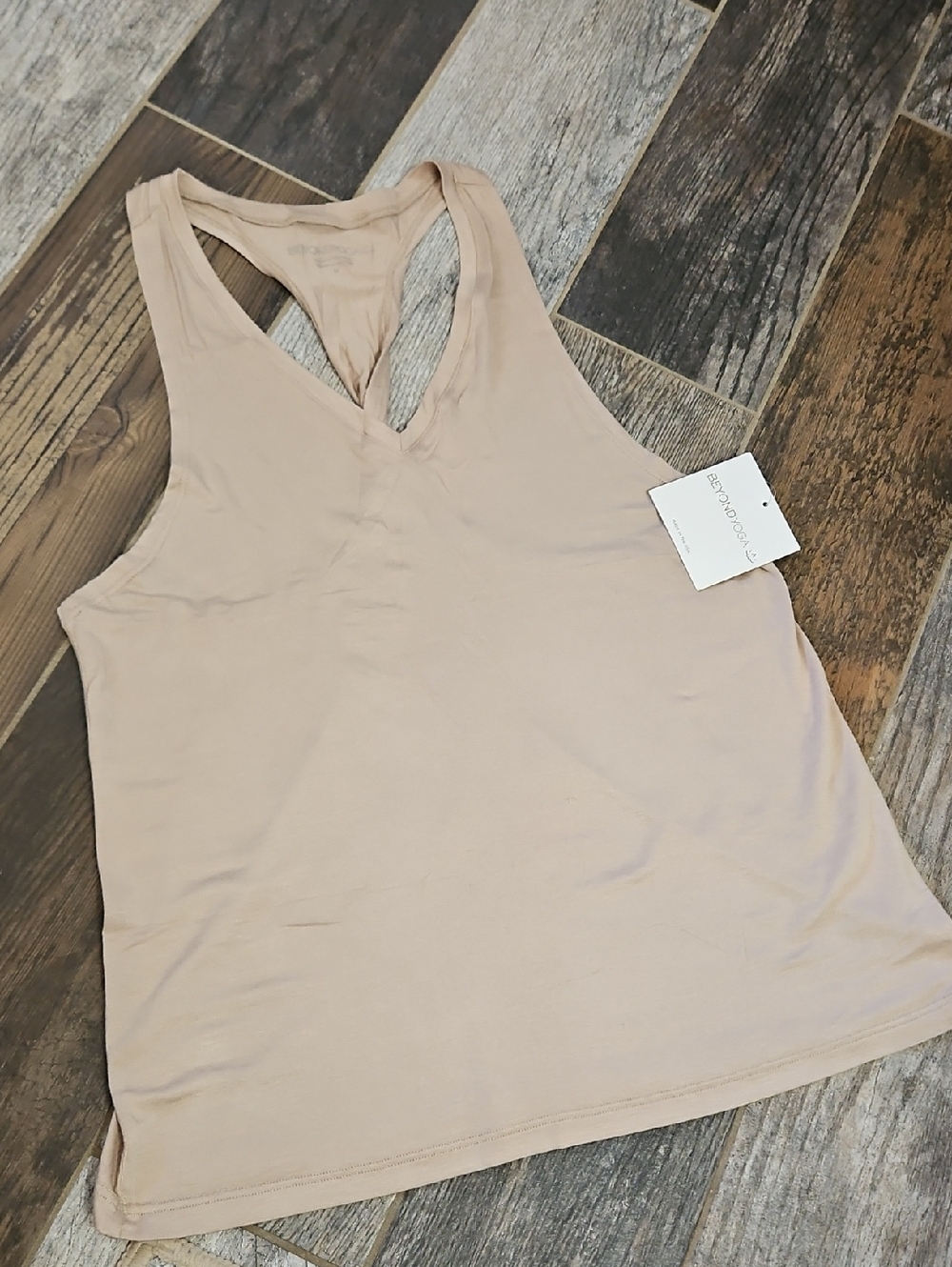 Beyond Yoga Neutral Racerback Tank Top - Beige